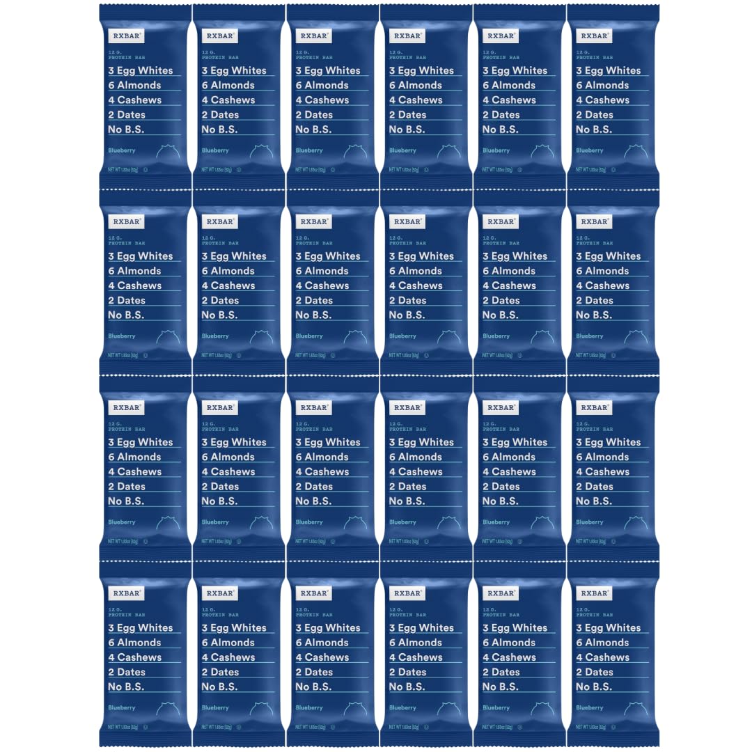 RXBAR Protein Bars, Bleuberry, 24 Count - Simple Ingredient Snack Bars