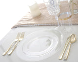 " OCCASIONS " 120 Plates Pack,(60 Guests) Heavyweight Premium Wedding Party Disposable Plastic Plates Set -60 x 10.5'' Dinner + 60 x 7.5''
