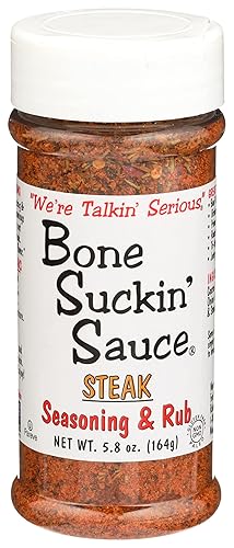 Bone Suckin' Steak Seasoning & Rub, 5.8 Oz - Grilling Rub, Dry Beef Rub, For Oven, Grilling & Pan Searing - Gluten-Free, Non-GMO, Sugar Free,Kosher
