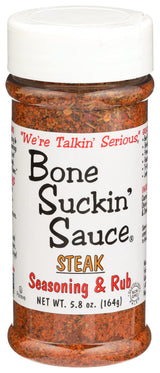 Bone Suckin' Steak Seasoning & Rub, 5.8 Oz - Grilling Rub, Dry Beef Rub, For Oven, Grilling & Pan Searing - Gluten-Free, Non-GMO, Sugar Free,Kosher