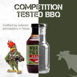 WarPig BBQ SNAFU Elite BBQ Sauce - Sweet Pineapple Orange Chipotle Glaze for Chicken & Poultry - Mahogany Finish Texas Style Barbecue Sauce