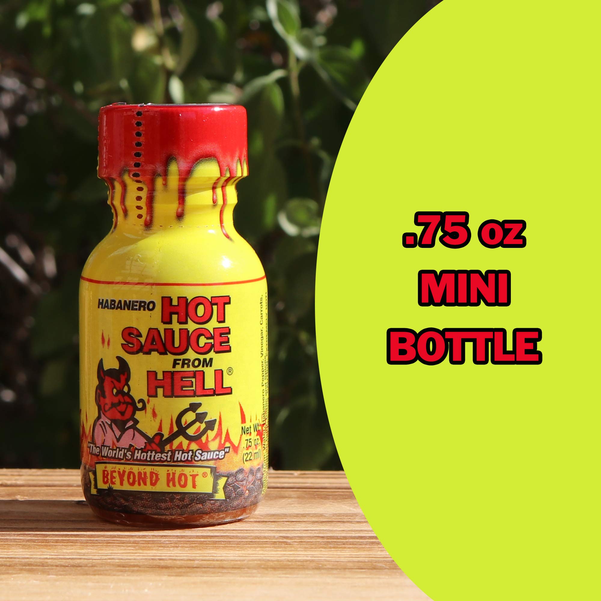 ASS KICKIN' HOT Sauce from Hell Premium Hot Sauce Bottles Gourmet Gift Set Travel Size- .75 oz. 24 Pack - Try if You Dare! - Made with Habanero
