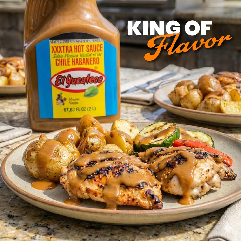 El Yucateco XXXtra Hot Habanero Sauce, 4 fl oz (Half Gallon)