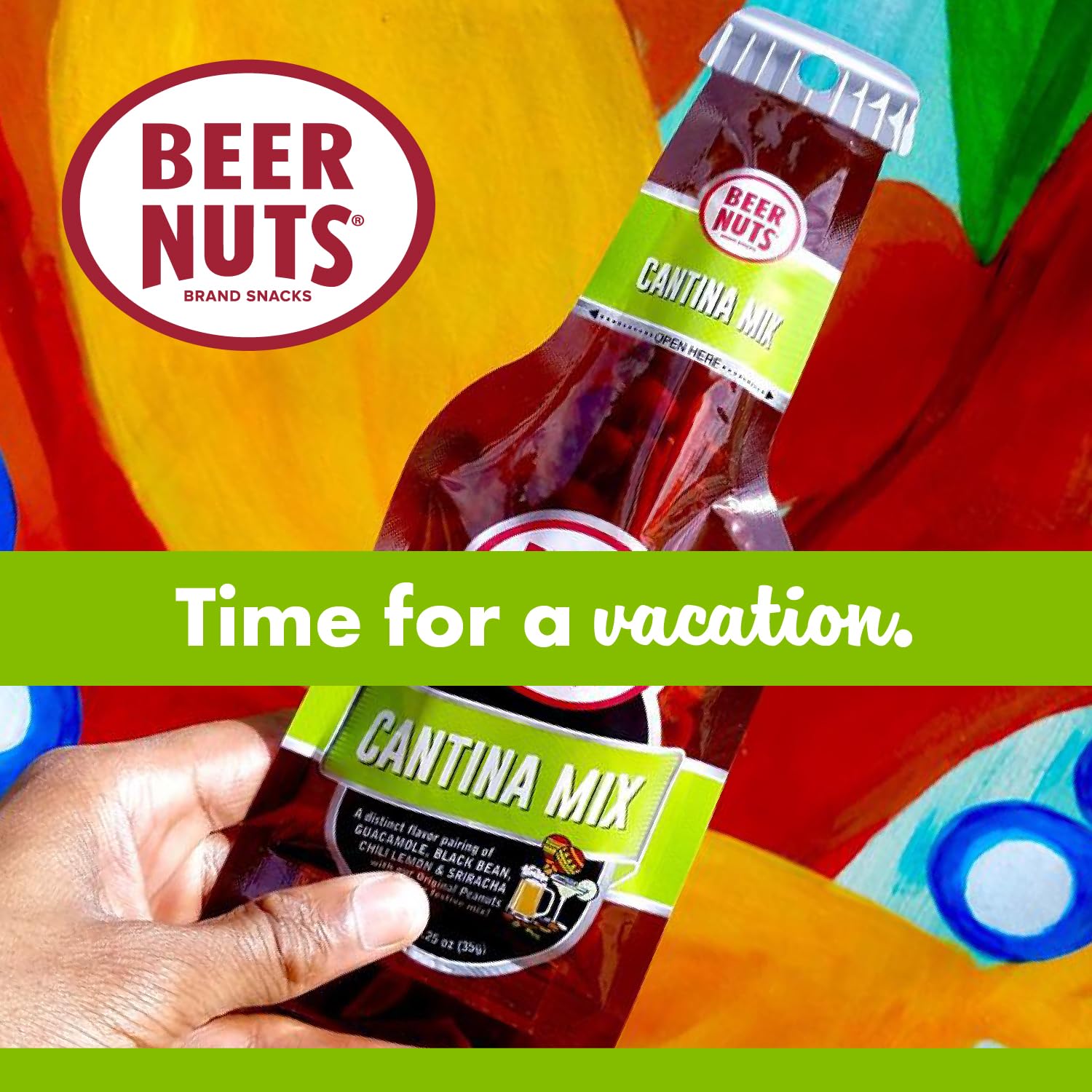 Beer Nuts Cantina Mix, Crunchy Party Pretzels, Cheese Sticks, Sesame Sticks, Roasted Corn Nuts, & Original Roasted Sweet Glazed Salted Peanuts,