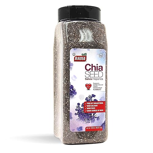Badia Chia Seed, 22 oz - High Fiber, Omega-3, Protein, Energy Boost - Smoothies, Yogurt, Baking, Oatmeal