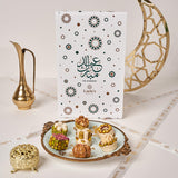 Layla’s Delicacies Mediterranean Treats Gift Box for Eid Mubarak - Handmade Healthy Mixed Nutty Flavors Pastries - Halal, Vegetarian, Gluten Free - 15