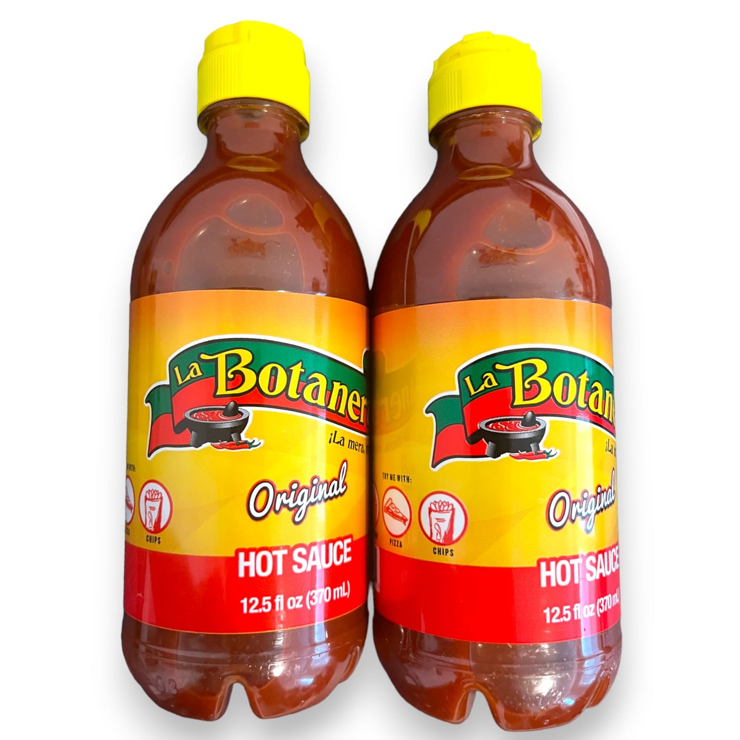 Hot Sauce Bundle - INCLUDES 2 Bottles of Mexican Hot Sauce LA BOTANERA Original 25oz TOTAL - Great to Compliment your Snacks or as a Hot Sauce Gift