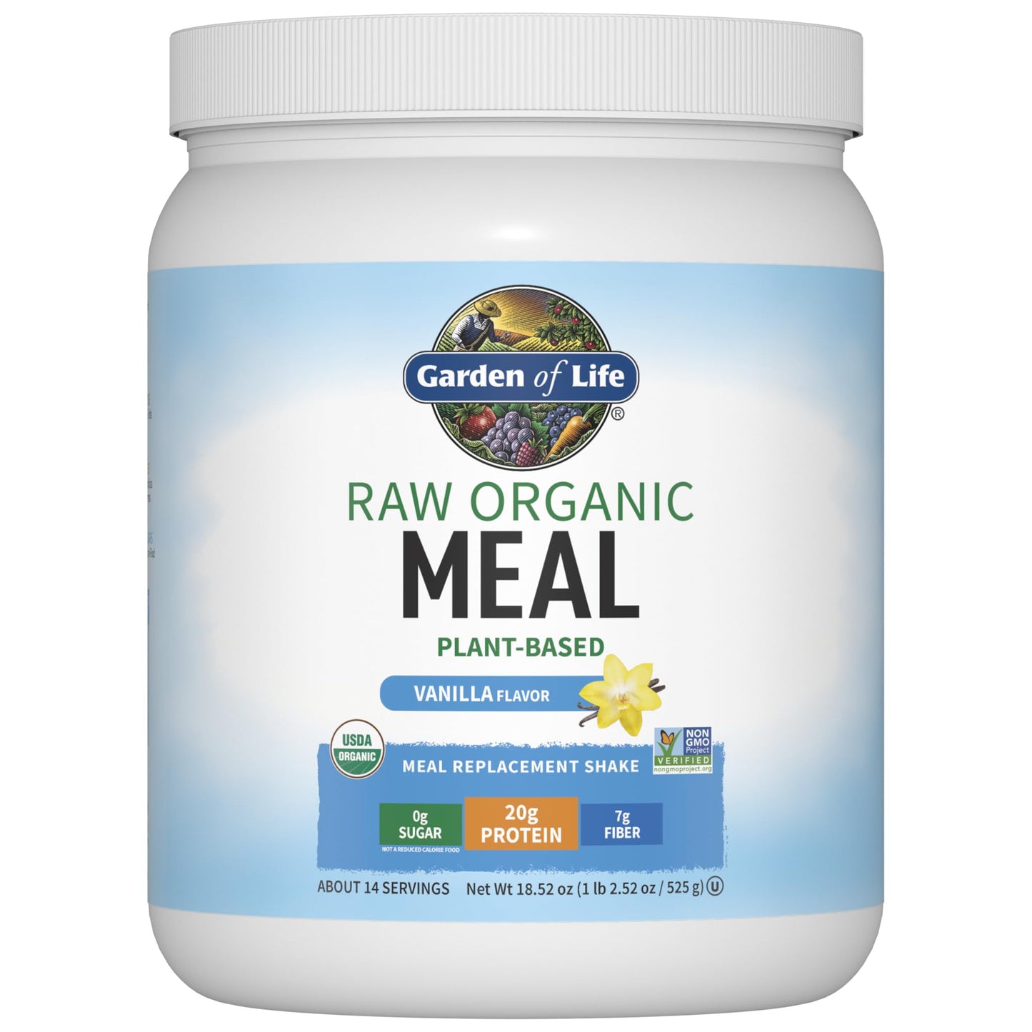 Garden of Life Meal Replacement Shakes, Raw Organic, Vanilla Protein Powder with Plant Based Pea Protein, Sprouts, Greens, Probiotics, Dairy Free 14