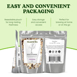 Nelson's Tea Birch Bark - Cut & Sifted Betula Alba Spice Loose Leaf Tea - Wildcrafted Betula Pubescens Spice Blend for Traditional Use, Natural Tea