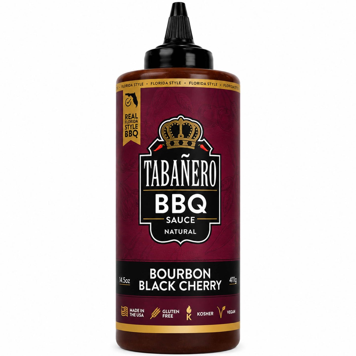 Tabañero Bourbon Black Cherry BBQ Sauce, Weeknight Dinners, Bottle, 14.5oz