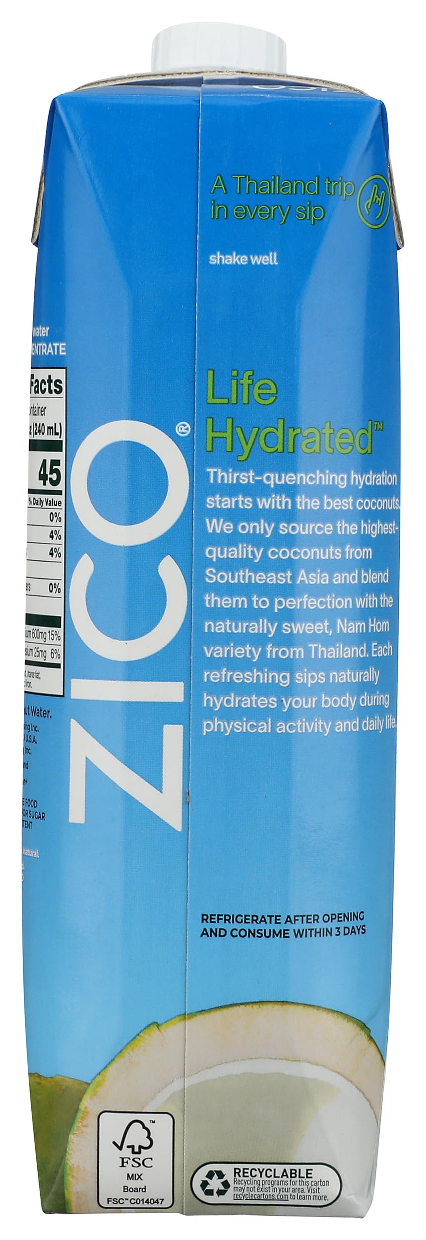 Zico - Pure Premium Coconut Water Natural - 1 Liter