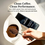 For Wellness Arabica Ground Coffee (12 oz, Dark Roast) - Pair With The Good Stuff to Supercharge Your Coffee