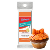 Bakerpan Premium Rolled Orange Fondant for Cake Decorating, Vanilla Flavor - 4.4 Ounces (Made in USA)