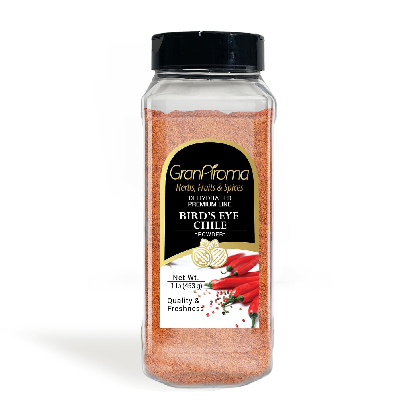 GranAroma Bird's Eye Chile Powder, Thai Chili Powder, Hot & Spicy, Flavorful (16 Ounce)