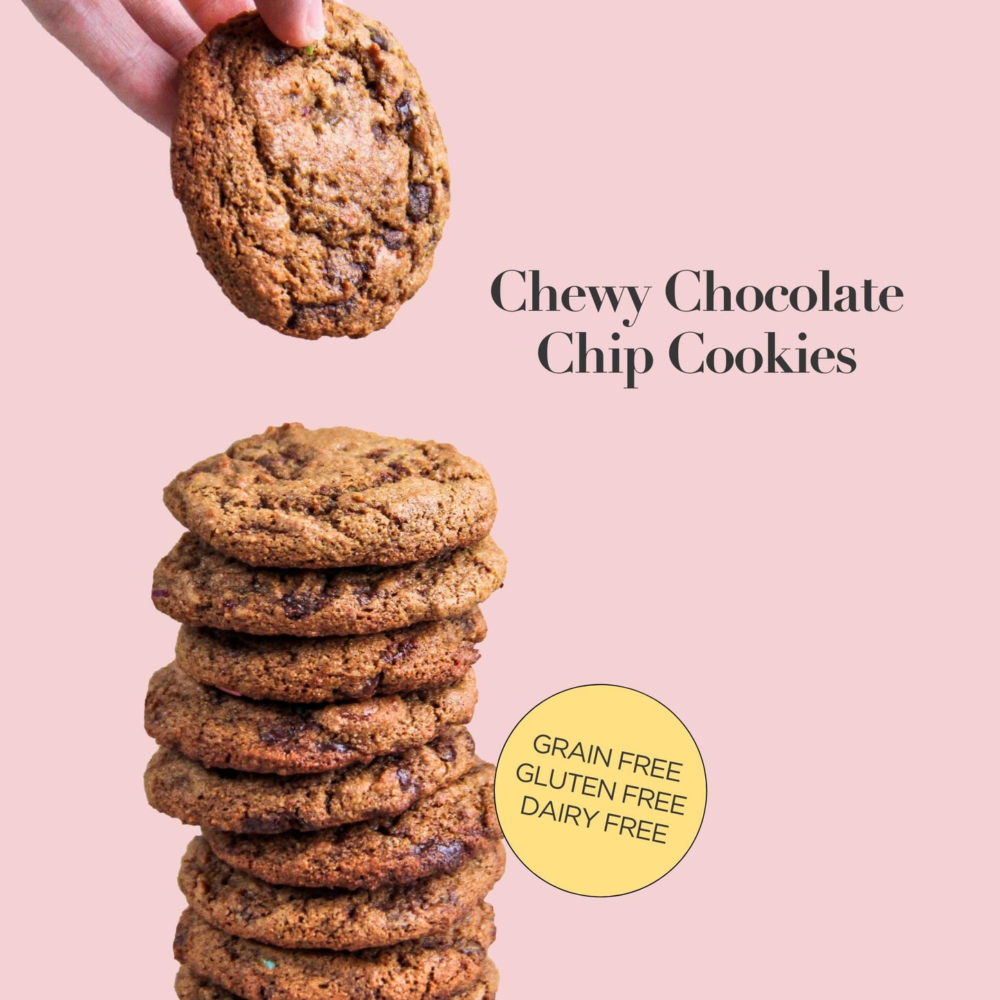 Stellar Eats Grain-Free Chocolate Chip Cookie Mix | Almond Flour-Based | Gluten-Free, Dairy-Free, Paleo-Friendly | Soft, Chewy & Fudgy | Sweetened with Unrefined Coconut Sugar | Makes 14-16 Cookies