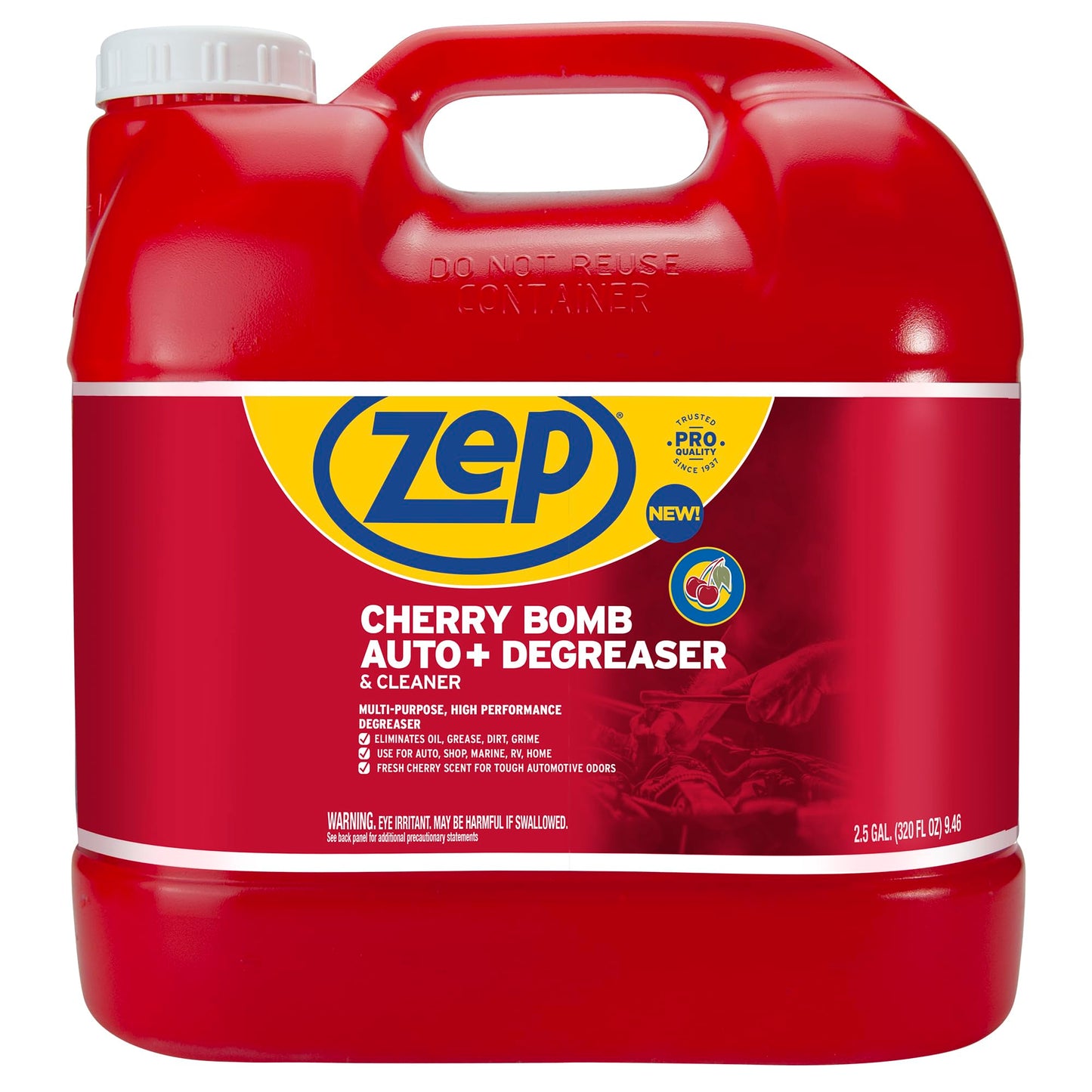 Zep Cherry Bomb Auto+ Degreaser & Cleaner - For Auto, Marine, RV, & Home - 2.5 Gallon