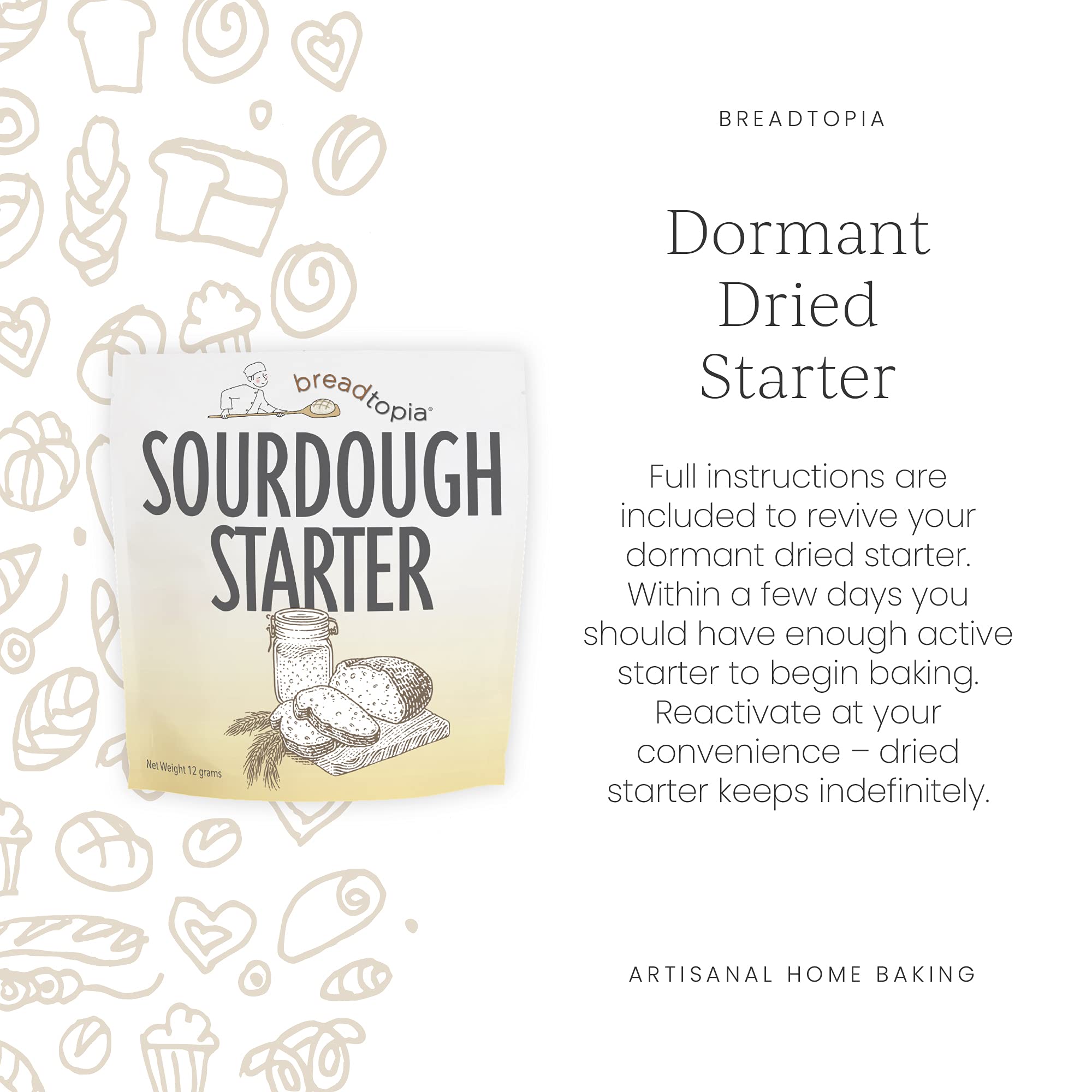 Breadtopia Sourdough Starter | Made from Organic & Non-GMO Ingredients | Easy to Follow Instructions | Make Homemade Sourdough Bread | Sour Dough