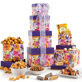 Broadway Basketeers Gift tower and Gourmet Snack Care Package for Memorial Day, Mom, Her, Birthday, Thank You, Get Well Soon, Kosher