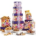 Broadway Basketeers Gift tower and Gourmet Snack Care Package for Memorial Day, Mom, Her, Birthday, Thank You, Get Well Soon, Kosher
