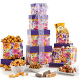Broadway Basketeers Gift tower and Gourmet Snack Care Package for Memorial Day, Mom, Her, Birthday, Thank You, Get Well Soon, Kosher