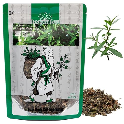 Hapsmiley Dried Eclipta Prostrata (False Daisy/Han Lian Cao/???) - Herbal Tea - Organic Dried Herbal Tea, 60g (2oz)