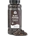 52USA Whole Black Peppercorns, 18oz (Pack of 1), Peppercorns for Grinder Refill, Gluten-Free, Kosher, Non-GMO, All Natural Black Pepper, Perfect for
