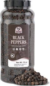 52USA Whole Black Peppercorns, 18oz (Pack of 1), Peppercorns for Grinder Refill, Gluten-Free, Kosher, Non-GMO, All Natural Black Pepper, Perfect for
