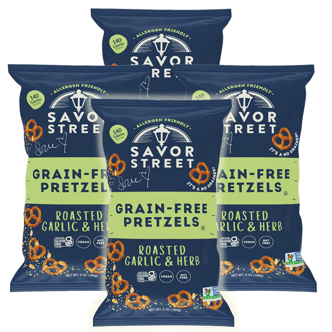 Savor By Susie Garlic & Herb Grain Free Pretzels, 5 OZ