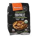 Mantova Italian Organic Pasta Bowtie Farfalle - 100% Durum Semolina Organic Farfalle -Product Of Italy, 1 Pound, (Pack of 6)