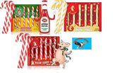Mac & Cheese, Bacon & Ketchup 18ct Christmas Candy Canes - Funny Savory Holiday Candy, Novelty Gag Gift, Weird Flavor Stocking Stuffers