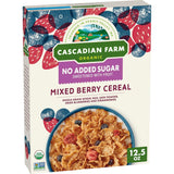 Cascadian Farm No Added Sugar Mixed Berry Breakfast Cereal, Whole Grain & Organic, 12.5 oz Box