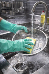 Golden Protective Services Outlet Nitri-Clean™, Green Nitrile, 22mil, 18" Length, Unlined Gloves, Size XL, Sold By Pair