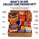 BroBox College Care Package Snack Box | Large Variety Pack with Chips, Cookies, Candy, Popcorn, Beef Jerky, Nuts & Energy Drink | Dorm Snack Box