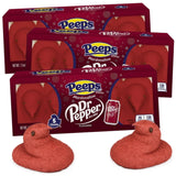 Peeps Dr Pepper Flavored Marshmallow Treats, Soda Pop Inspired Candy, 5 Count Chicks, Easter Basket Stuffers, Pack of 3