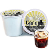 InfuSio Coffee Pods 96 Count Carajillo Flavored Medium Roast Single serve Coffee pods for Keurig K Cups Brewers - InfuSio Premium Roasted Keurig 2.0