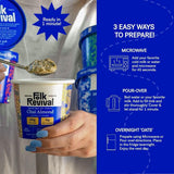 Folk Revival Variety Pack Keto Instant 'Oatmeal' - 20g of Protein, Low Carb, High Fiber, 2 Blueberry, 2 Maple Walnut, 1 Chai Almond, 1 Original - 6