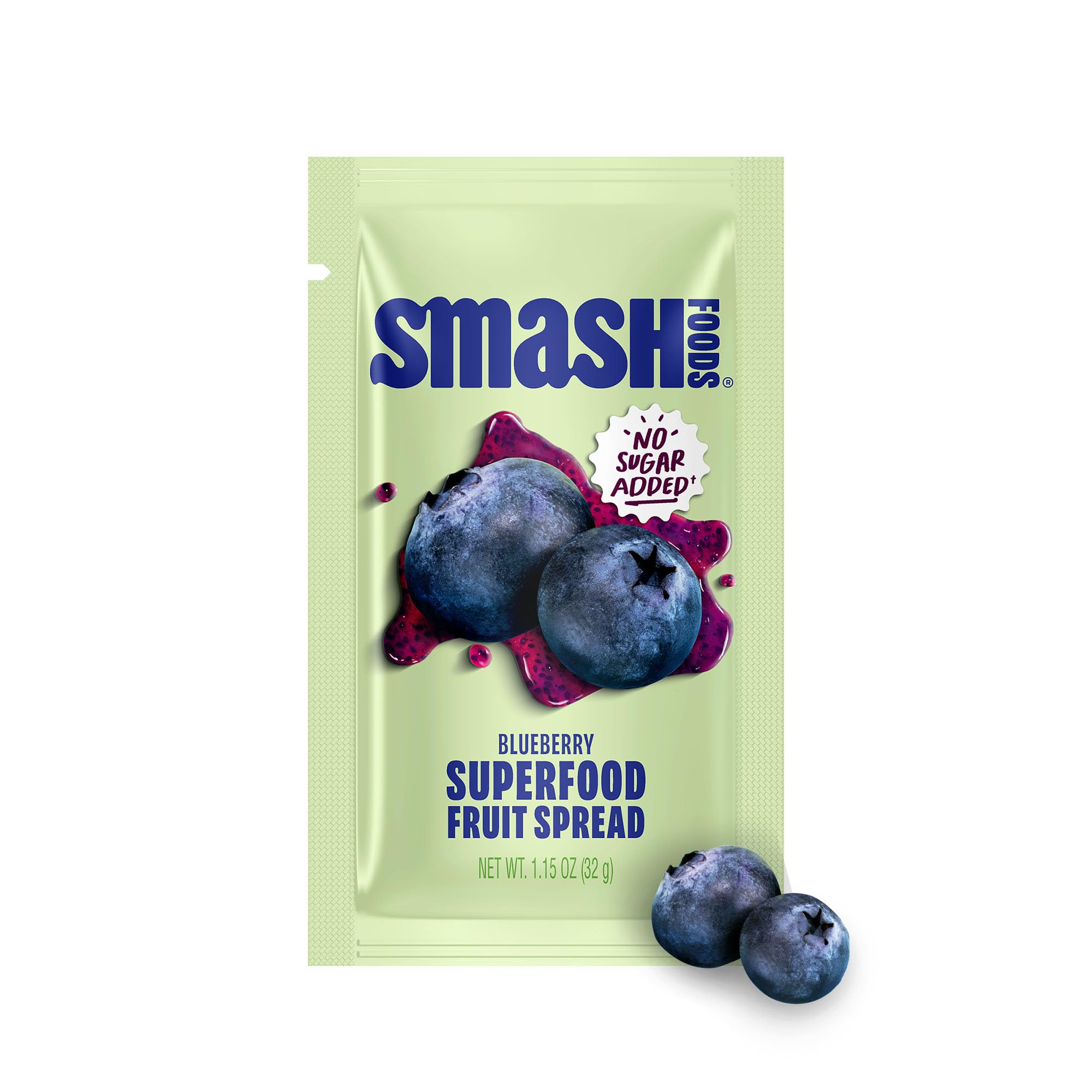 Smash Foods Blueberry Superfood Jam Sgl, 1.15 OZ