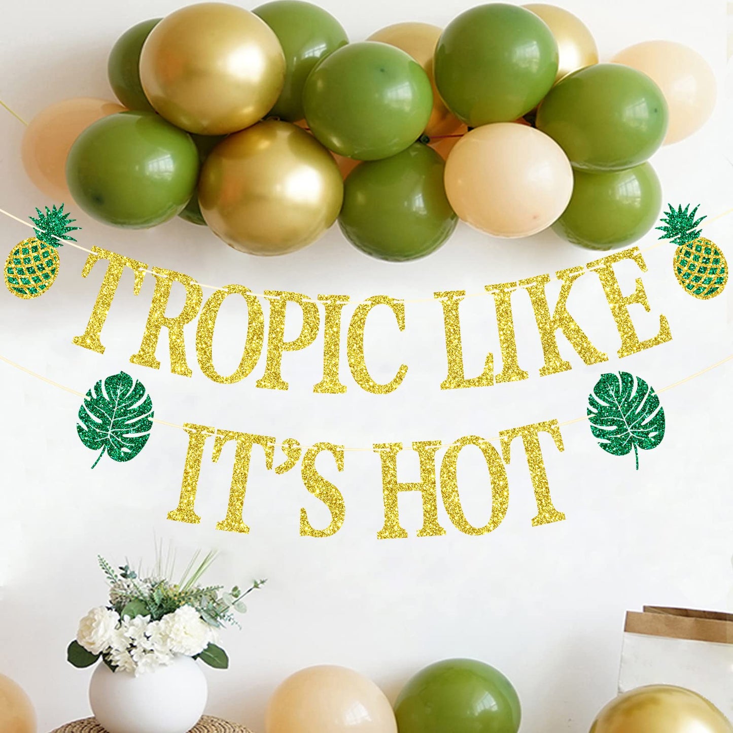 Tropic Like It's Hot Banner, Hawaiian Luau Party Decorations, Tropic Like It's Hot for Hawaiian Luau Party, Tropical Bachelorette Party, Beach Bach