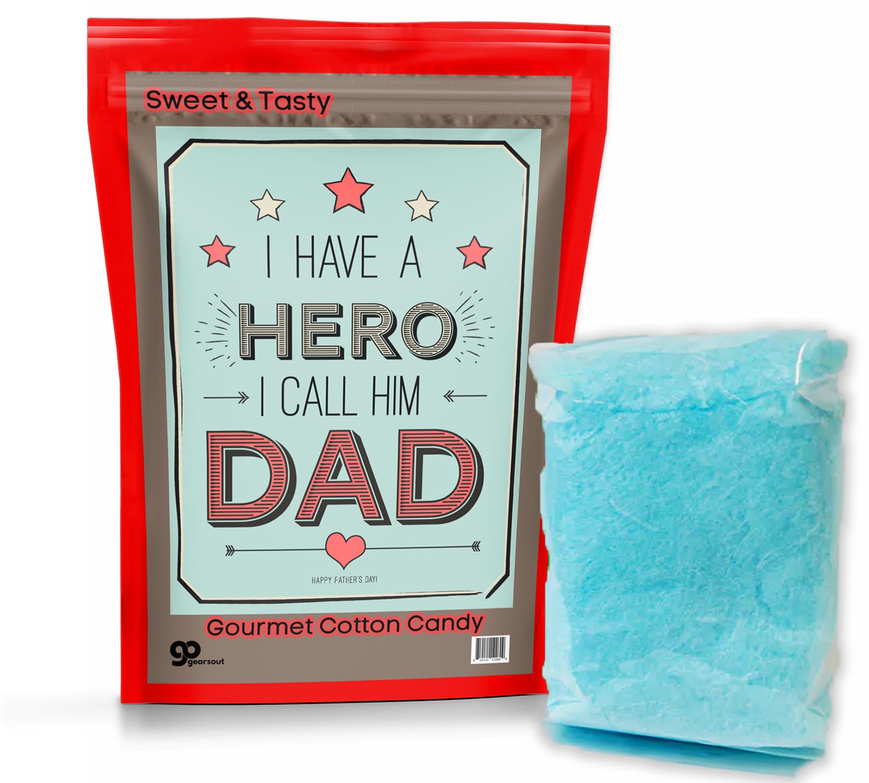 Hero Called Dad Cotton Candy - Sweet Tribute to Fathers - Premium Handcrafted Confection - Order Now and Celebrate the Hero in Your Life!