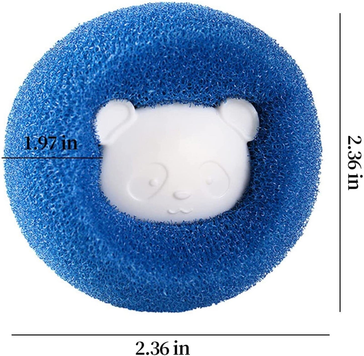 GHKAEYC 3PCS Reusable Hair Remover Washing Machine Laundry Ball Dryer Ball for Clothing Dog Cat Pet Hair Remover (Blue), 5cm