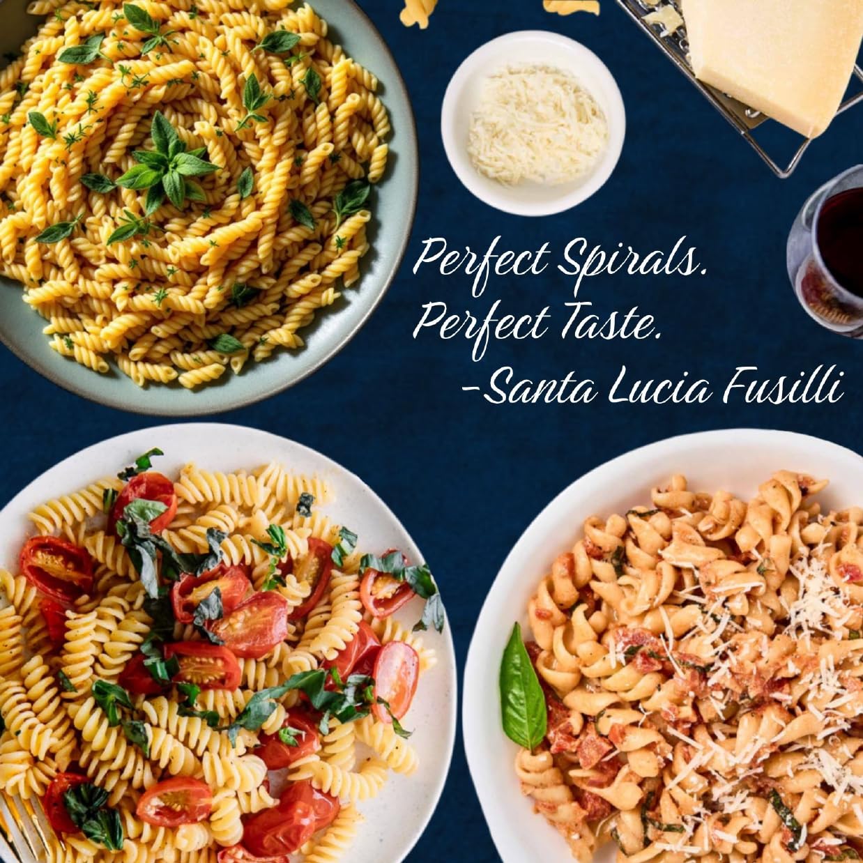 Pasta Santa Lucia Fusilli, Pack Of 10 (16 Oz Each), Authentic Italian Corkscrew Rotini, 100% Durum Wheat For Pasta Salad, Pesto, & Thick Sauces