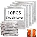 neogor Non-Scratch Wire Cleaning Dishwash Dishcloth, Kitchen Washcloths for Washing Dishes, Multipurpose Wire Dishwashing Rag for Wet