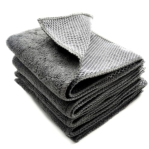 Top-spring Microfiber Cleaning Cloth, 12 "x12 Ultra Absorbent Dish Cloths Dry Dish Rags, Washing Cloths with Scrub Side, Microfiber Towel for Cars