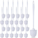 Enjamyo 25 Pcs Toilet Brushes, 14.2 Inch Heavy Duty Toilets Scrubber Brush, Long Plastic Handled Cleaning Scrubber, Toilet Bowl Brush for Home