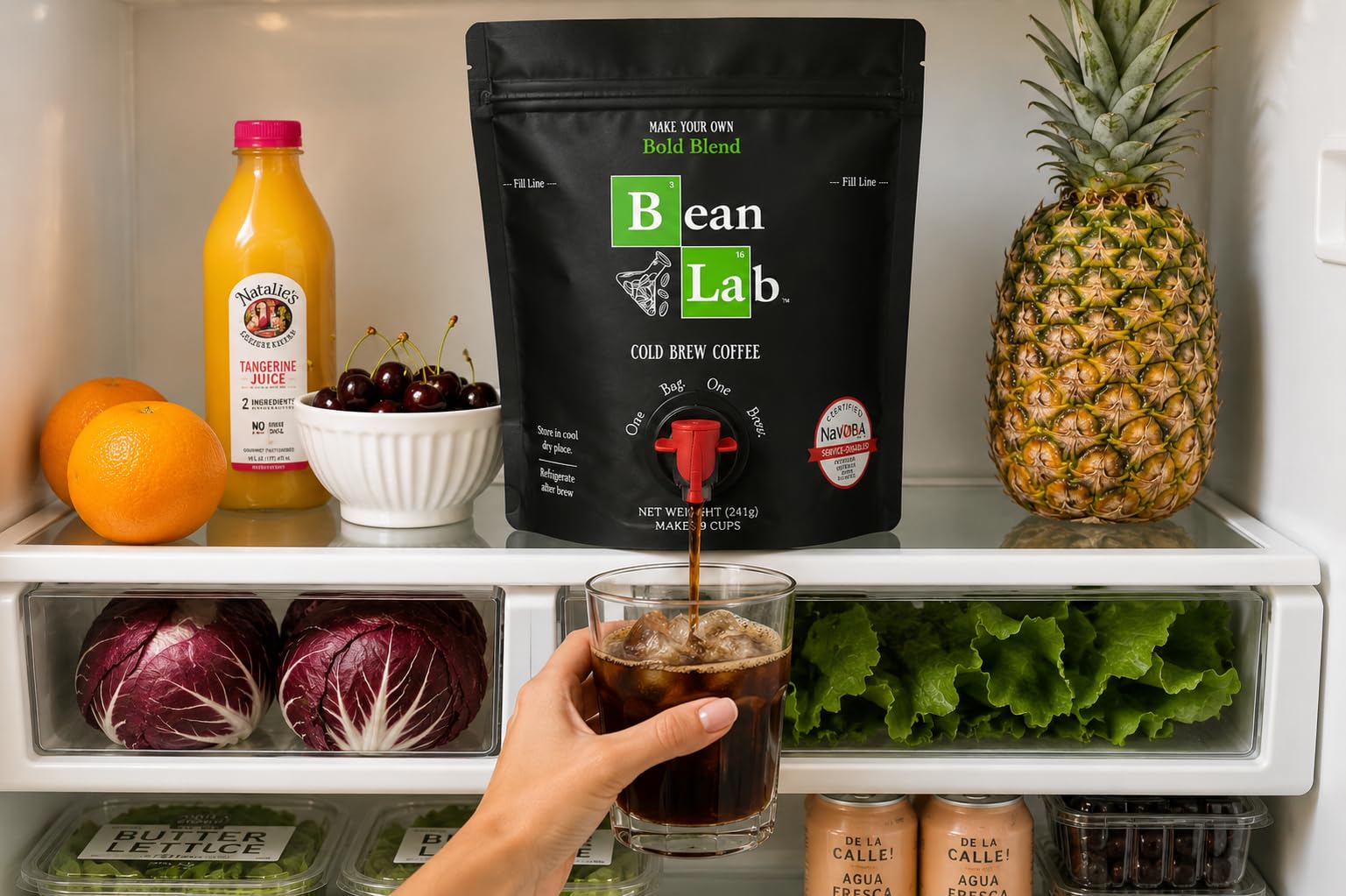 Bean Lab Cold Brew Coffee - Bold Blend - Brew Bag - Coarse Ground Coffee - Smooth Low-Acid Coffee - Reusable Brew System - 100% Arabica - Medium Roast