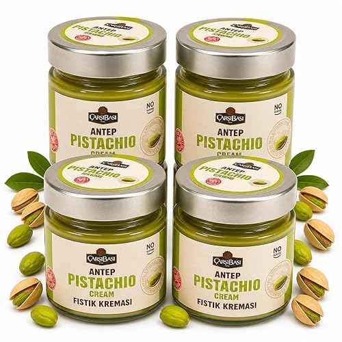 Çar??ba?? Pistachio Cream 200g - 25% Turkish Pistachios, Premium Pistachio Spread, No Glucose or Preservatives, Viral Dubai Chocolate Filling