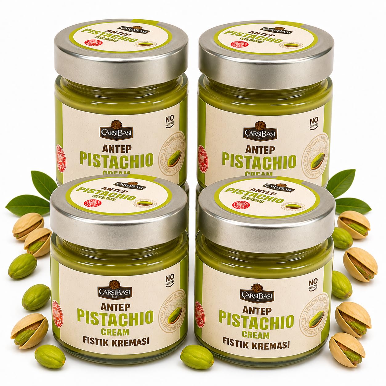 Çar??ba?? Pistachio Cream 200g - 25% Turkish Pistachios, Premium Pistachio Spread, No Glucose or Preservatives, Viral Dubai Chocolate Filling