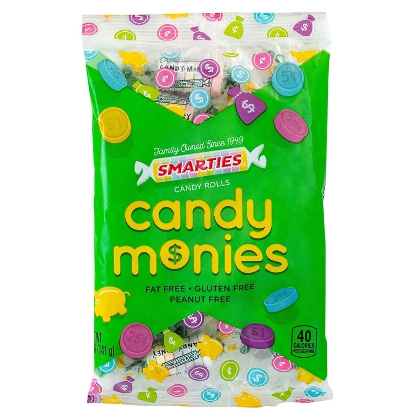 Smarties Candy Monies - Assorted Flavor Bulk Candy Rolls - Gluten Free & Vegan Delight - Classic Sweetness from Family Owned Since 1949 Peanut Free