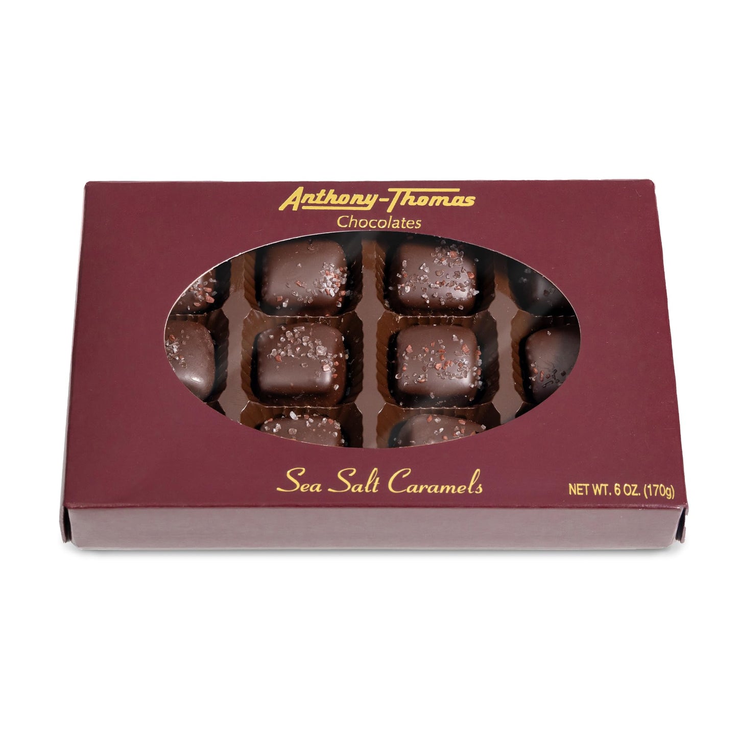 Anthony Thomas, Chocolate Sea Salt Caramels, Award Winning Chocolates, Caramel Centers, Award Winning Company, Deliciously Delightful Snacks (12