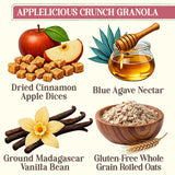 Laura's Gourmet Granola AppleLicious Crunch, 2 lb, Gluten-Free Oats, Vegan, Dairy & Soy Free Snack, Organic Agave, Cinnamon Diced Apples, Artisan
